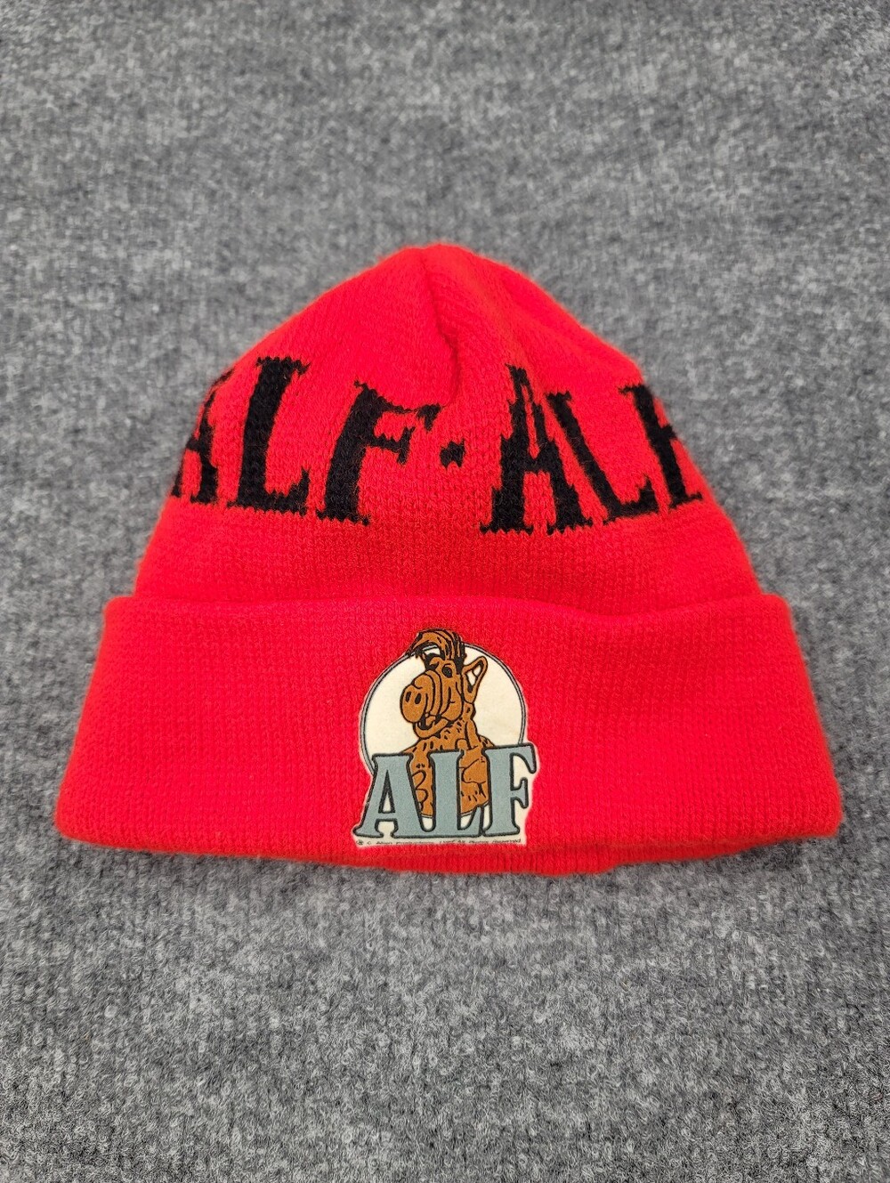 Rare Vintage 1987 ALF TV Show Red Knit Beanie Hat